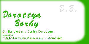 dorottya borhy business card